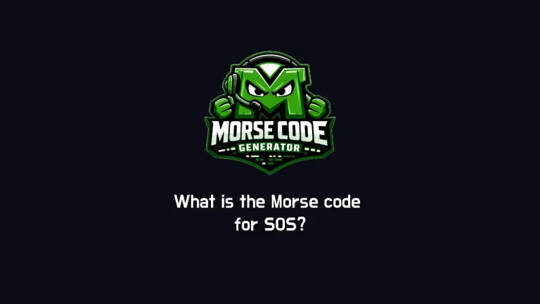 What is the Morse code for SOS