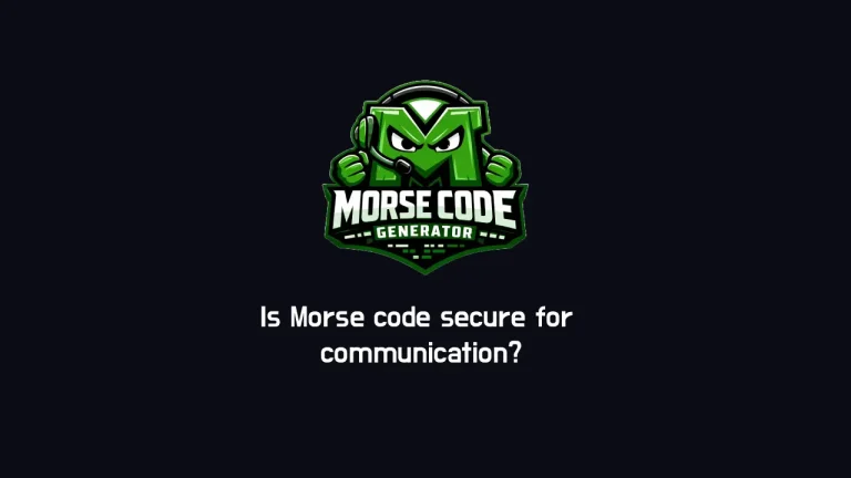 Is Morse code secure for communication